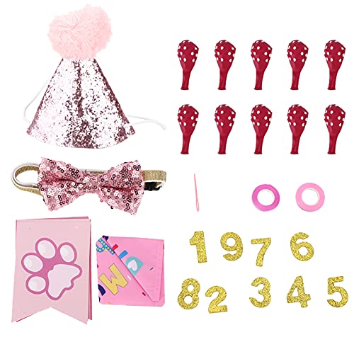 Hundegeburtstagsfeier Dekoration Set niedliche Accessoires für Haustiergeburtstagsfeiern von YIZISECCE