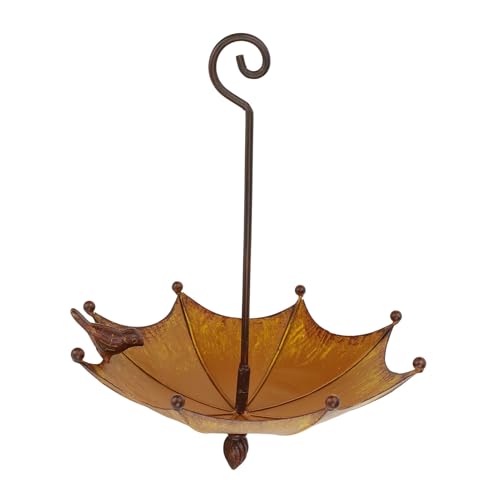 Metall Eisen exquisites Regenschirm -Formvogel -Feederhänge dekorativer Tablett für Home Yard Garden von YIZISECCE
