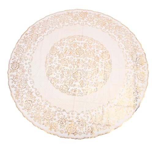 Runde Tischdecke PVC Langable wasserdichte beständige elegante europäische Stil für Zuhause von YIZISECCE