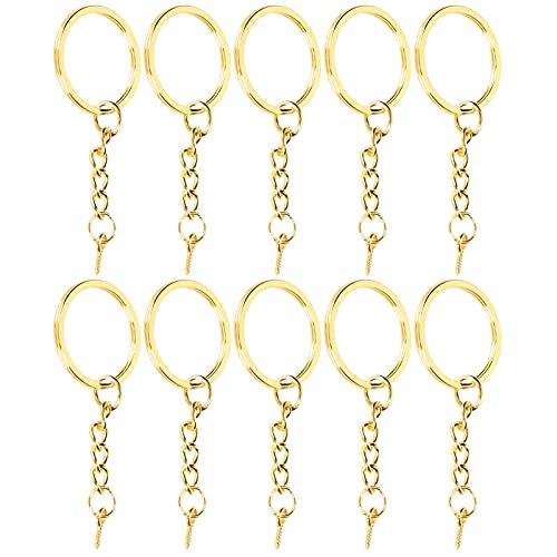 Schlüsselringlegungslegierung Schlüsselkette 10pcs Teile Schraub Augenstiftanschluss DIY -Zubehör Szene Anzug Mobiltelefone Taschen (φ30mm 【10 Teile】) von YIZISECCE