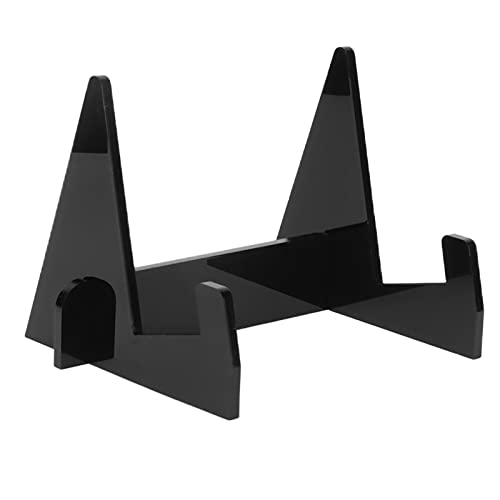 YIZISECCE Acrylbuch -Display Ständer langlebiger Buchhalter Bookrack für Office Acryl Bücherregal Ständer Küche Zuhause (Schwarz) von YIZISECCE