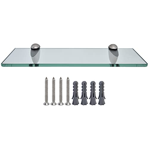 YIZISECCE Badezimmer-Glas Regal im modernen Design-Stil beständiges tägliches Kratzen an der Wand befestigtes Zink Legierung Aufbewahrung Gestell für Zuhause von YIZISECCE