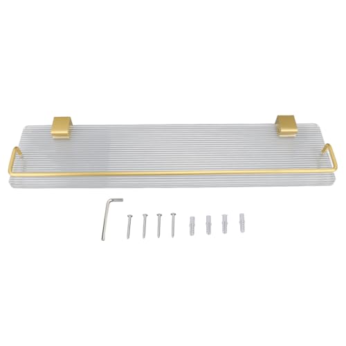 YIZISECCE Badezimmer Wand ständer Beweis wasserdichte Acryl Platte Schwimmendes Regal Handtuch Toiletten Artikel Kit Organizer Küche (50 cm) von YIZISECCE