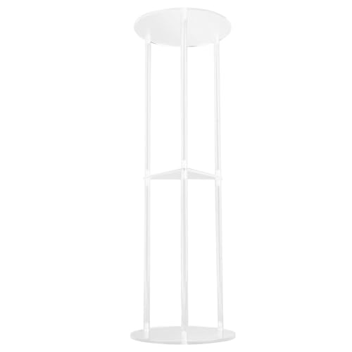 YIZISECCE Beistelltisch, moderner 3-stöckiger runder Acryl-Getränketisch, stabil für Wohnzimmer, Schlafzimmer, Nachttisch mit transparentem Design, langlebig und leicht von YIZISECCE