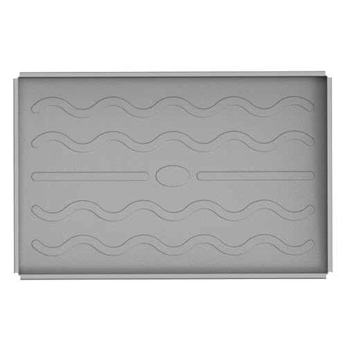 YIZISECCE Griddle Matte BBQ Grillmatte Schutzkochabdeckung für hitzebeständige Silikon im Freien (Grau) von YIZISECCE