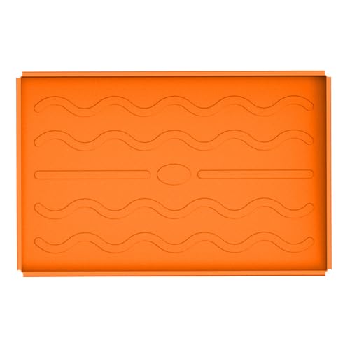 YIZISECCE Griddle Matte BBQ Grillmatte Schutzkochabdeckung für hitzebeständige Silikon im Freien (Orange) von YIZISECCE
