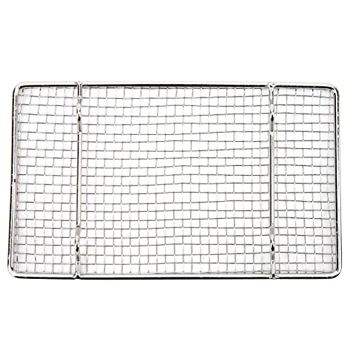 YIZISECCE Grill Gitter Geschirrs püler sicher rechteckig Rost Beweis Edelstahl Grill Mesh Rack für Barbecue Backen YIZISECCE Grill Gitter Geschirrs püler sicher rechteckig Rost Beweis Edelstahl Grill Mesh Rack für Barbecue Backen von YIZISECCE