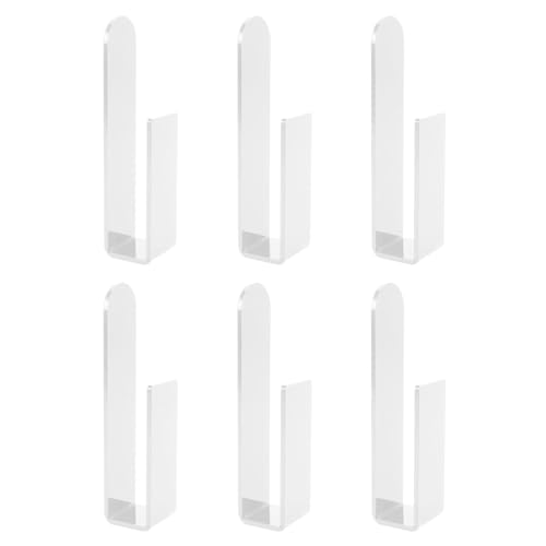 YIZISECCE Hat Racks für Baseballkappen, für Acryl -Wandmontage selbstkleber Hutlagerhalter, für Wandhaken Organizer für Türschrank, 6pcs Set (Transparent) von YIZISECCE