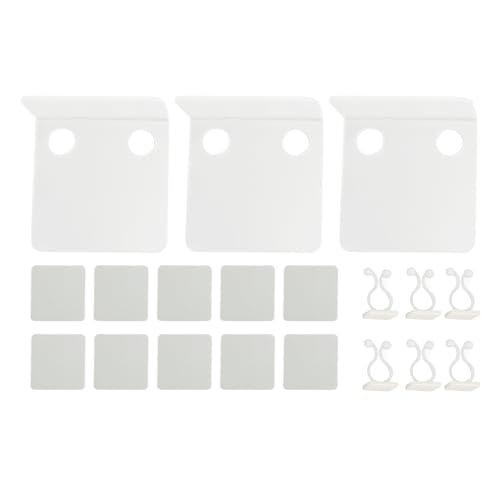 YIZISECCE Kleine Überwachungskameras Wandregal 3pcs mit 6 Kabelklammern 10 -pcs -Bänder Acryl wasserdichtes Klebstoff schwimmendes Regal für Lautsprecher (Transparent) von YIZISECCE