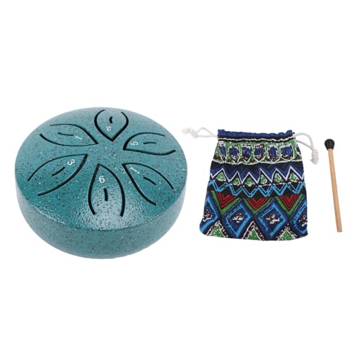 YIZISECCE Miniatur - Stahlzungentrommel - 3 Zoll 6 Noten - Percussion Instrument für Außengarten (Grün) von YIZISECCE