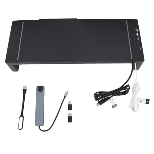 YIZISECCE RGB Computer Stand Riser Effizienter Organizer mit schneller Ladeschublade 8 in 1 Expander für Office Table YIZISECCE RGB Computer Stand Riser Effizienter Organizer mit schneller Ladeschublade 8 in 1 Expander für Office Table von YIZISECCE