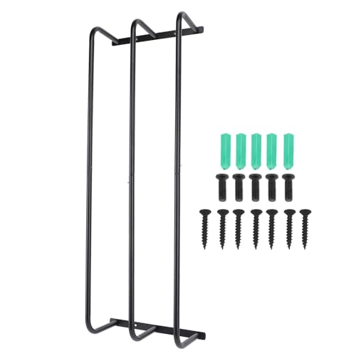 YIZISECCE Rollte Handtücher Rack DREI Röhren Eisenwandmontierte Badetuchhalter vertikaler Handtuchregal Bad Organizer (Schwarz) von YIZISECCE