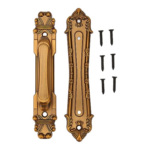 YIZISECCE Schiebe-Scheune Türgriffe, Für Tore Garagen Schuppen Möbel, Dual-Side-Design, große rustikale, Aluminium legierung Material, Bronze Finish YIZISECCE Schiebe-Scheune Türgriffe, Für Tore Garagen Schuppen Möbel, Dual-Side-Design, große rustikale, Aluminium legierung Material, Bronze Finish von YIZISECCE