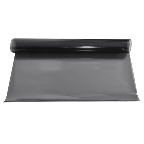YIZISECCE Schwarze Bodenschutzmatte Langlebige PVC -Stuhlpolster Kratzfest für das Büro zu Hause Fitnessstudio 90x120x1.5 cm von YIZISECCE