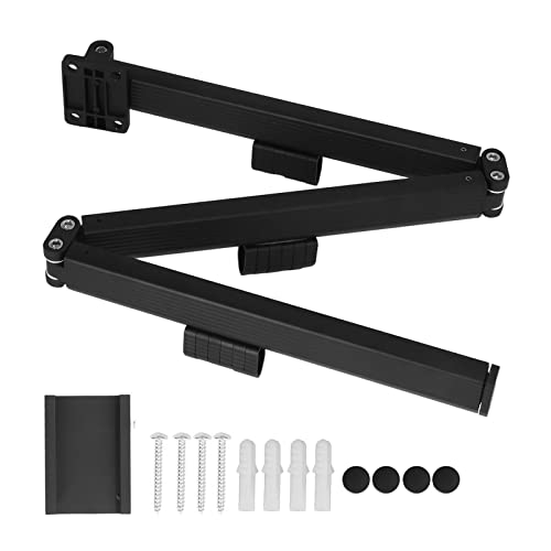 YIZISECCE Wäscherei Trocknungsregal Retractable 3 Klappwandmontierte Kleidung Trockenstange für Eingangsschlafzimmer Waschküche Schwarz YIZISECCE Wäscherei Trocknungsregal Retractable 3 Klappwandmontierte Kleidung Trockenstange für Eingangsschlafzimmer Waschküche Schwarz von YIZISECCE