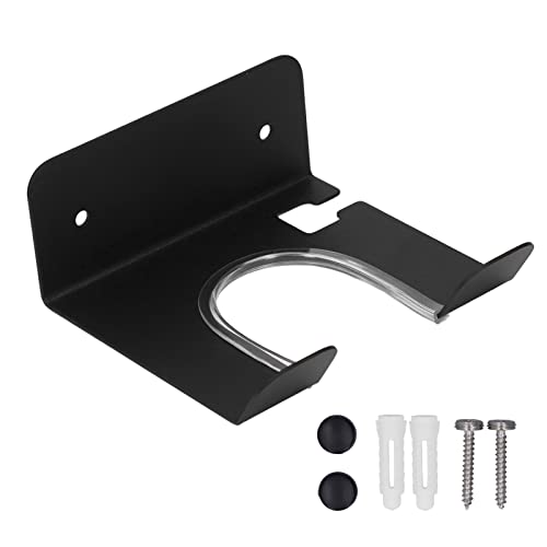 YIZISECCE Wandmontierte Haartrocknerhalter Edelstahl Rack einfach Installieren Sie Badezimmertoilette Sparen (Schwarz) von YIZISECCE