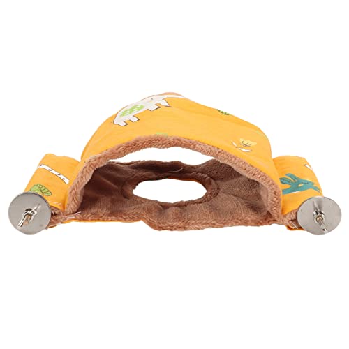 Yizisecce Bird Nest Hängematte für Papageien, warme Plüsch -Doppelschicht -Design, Reduzieren von Angstbett, Käfigzubehör reduzieren (Gelb) von YIZISECCE