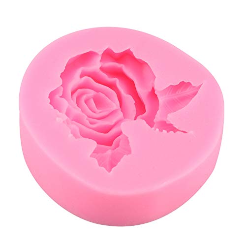Yizisecce Rose Form Silikonform für Kuchen, für Fondant, für Schokolade, Dekorationswerkzeug, Backzubehör, wiederverwendbares, flexibles, nicht stehende Silikon, einfach zu von YIZISECCE