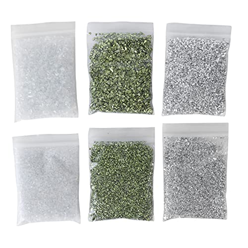 Zerkleinerter Glasformfüller Glitzer für Nagelkunst DIY Craft Vase Dekoration Metallic Green Silber Weiß Zerkleinerter Glasformfüller Glitzer für Nagelkunst DIY Craft Vase Dekoration Metallic Green Silber Weiß von YIZISECCE