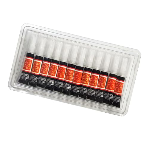 12 Stück Superkleber, stark klebend, schnell trocknend, multifunktional, Reparaturkleber, flüssige Klebstoffe für Metall, Glas 12 Stück Superkleber, stark klebend, schnell trocknend, multifunktional, Reparaturkleber, flüssige Klebstoffe für Metall, Glas von YIZITU