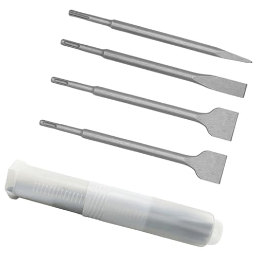 3/4pcs Elektrische Hammermauerungspunkt Gerillt Flacher Meißel Werkzeug Wandfelsbohrer Für Fliesenzement Beton Ziegelstein Professioneller Baumeißel 3/4pcs Elektrische Hammermauerungspunkt Gerillt Flacher Meißel Werkzeug Wandfelsbohrer Für Fliesenzement Beton Ziegelstein Professioneller Baumeißel von YIZITU