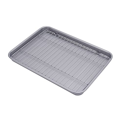 Backblech mit Rost Set Keksbleche Karbonstahl Backformen mit Kühlgitter Leicht zu reinigen Spülmaschinenfest Cookie Pan Set Backblech mit Rost Set Keksbleche Karbonstahl Backformen mit Kühlgitter Leicht zu reinigen Spülmaschinenfest Cookie Pan Set von YIZITU