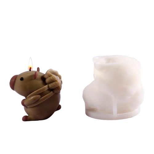 Capybaras Silicon Mousses Kuchenform Schokolade Backform Küche Werkzeug Party Feier Dessert Bakebares Gadget Hitzebeständiges Capybara Dessert Tablett von YIZITU