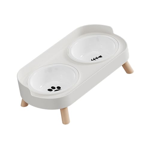 Doppelnapf aus Keramik für Haustiere, Katzen, Hunde, erhöhter Futternapf, rutschfester Ständer, Futter- und Wassernapf für Zuhause, Haustierfutter und Wassernapf Doppelnapf aus Keramik für Haustiere, Katzen, Hunde, erhöhter Futternapf, rutschfester Ständer, Futter- und Wassernapf für Zuhause, Haustierfutter und Wassernapf von YIZITU