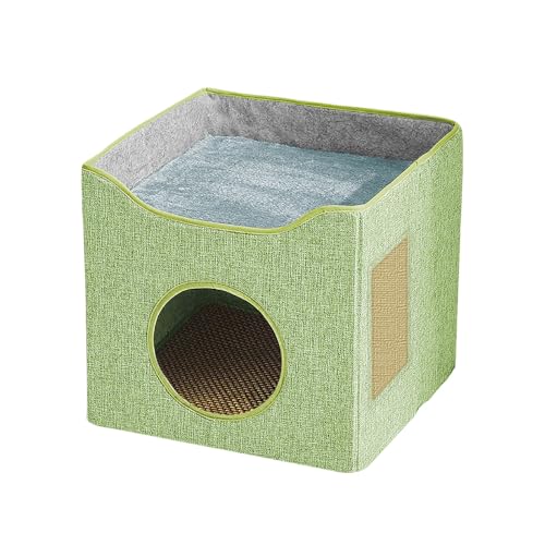 YIZITU Faltbares Katzenhöhlenbettzelt Für Kleine Bis Große Katzenwaschable Doppelseite Weiche Kissen Anti Rutsch Boden Nest Bett von YIZITU