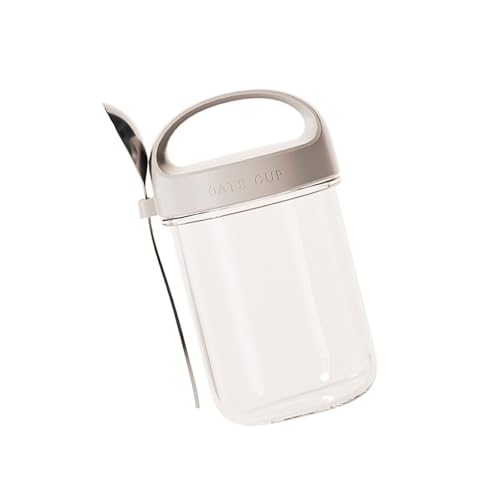 Glasbehälter für die Zubereitung von Mahlzeiten mit abnehmbarem Löffel, Haferflocken, Müsli, Nuss, Joghurt, Salat, Becher, Lebensmittelaufbewahrungsbox, PP und Glas Glasbehälter für die Zubereitung von Mahlzeiten mit abnehmbarem Löffel, Haferflocken, Müsli, Nuss, Joghurt, Salat, Becher, Lebensmittelaufbewahrungsbox, PP und Glas von YIZITU
