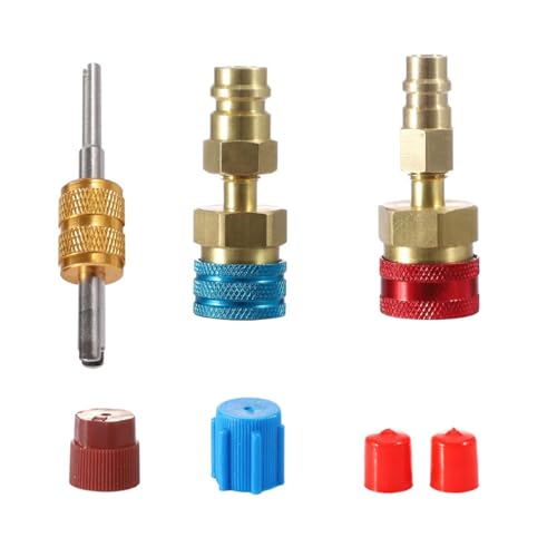 High Low Side Connector Conversion Set R1234YF to R134A Quick Coupler Adapter Fitting Connector R1234YF Quick Couplers Copper Coupler for Car Air Conditioning High Low Side Connector Conversion Set R1234YF to R134A Quick Coupler Adapter Fitting Connector R1234YF Quick Couplers Copper Coupler for Car Air Conditioning von YIZITU