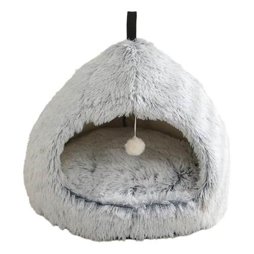 Katzenhöhle aus Plüsch, lang, abnehmbar, Baumwollkissen für verschiedene kleine Hunde, Winterhund, Schlaf-Lebensräume, Plüschbett Katzenhöhle aus Plüsch, lang, abnehmbar, Baumwollkissen für verschiedene kleine Hunde, Winterhund, Schlaf-Lebensräume, Plüschbett von YIZITU