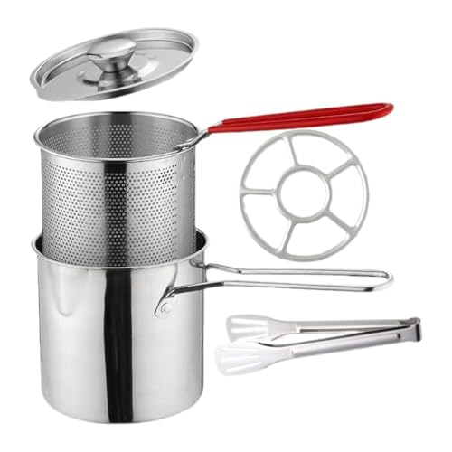 Mehrzweck-Öltöpfe mit einem Griff, 1,2 l, Edelstahl-Konstruktion, Fritteusen für effizientes Braten zu Hause, Küchenhelfer, energieeffiziente Haushaltsbratausrüstung Mehrzweck-Öltöpfe mit einem Griff, 1,2 l, Edelstahl-Konstruktion, Fritteusen für effizientes Braten zu Hause, Küchenhelfer, energieeffiziente Haushaltsbratausrüstung von YIZITU