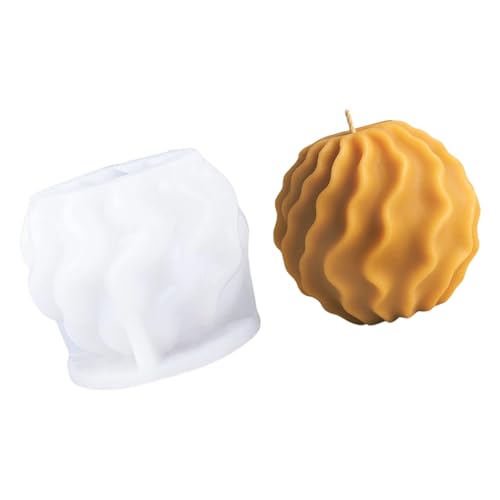 Mehrzweck-Silikonformen, kugelförmig, gestreift, für Epoxidharz, Seife, Hochzeit, Heimdekoration, Kugelform Mehrzweck-Silikonformen, kugelförmig, gestreift, für Epoxidharz, Seife, Hochzeit, Heimdekoration, Kugelform von YIZITU