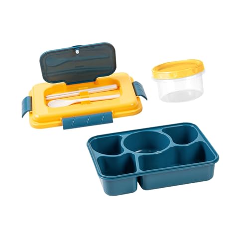 Mikrowellengeeignete Lunchbox mit mehreren Fächern, Suppenbehälter und Utensilien, auslaufsicheres Design, für Büro, Schule, Mahlzeiten, stapelbare Lunchbox für Erwachsene und Studenten Mikrowellengeeignete Lunchbox mit mehreren Fächern, Suppenbehälter und Utensilien, auslaufsicheres Design, für Büro, Schule, Mahlzeiten, stapelbare Lunchbox für Erwachsene und Studenten von YIZITU