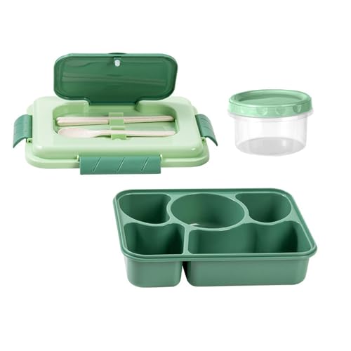 Mikrowellengeeignete Lunchbox mit mehreren Fächern, Suppenbehälter und Utensilien, auslaufsicheres Design, für Büro, Schule, Mahlzeiten, stapelbare Lunchbox für Erwachsene und Studenten Mikrowellengeeignete Lunchbox mit mehreren Fächern, Suppenbehälter und Utensilien, auslaufsicheres Design, für Büro, Schule, Mahlzeiten, stapelbare Lunchbox für Erwachsene und Studenten von YIZITU