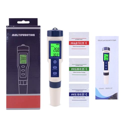 Multifunktionstemperaturmessgerät Wasseranalysatoren Wasser Digital Tester für Aquarium Pool Wasseranalysatoren Aquarium Wassertester von YIZITU