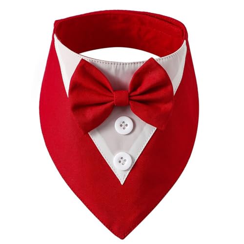 YIZITU Prince Collar for Pet Neckerchief Anzug Kätzchen Neck Elegante Katzenkragen Mit Bowtie Multi Color Bandana Haustier Eherbandana von YIZITU