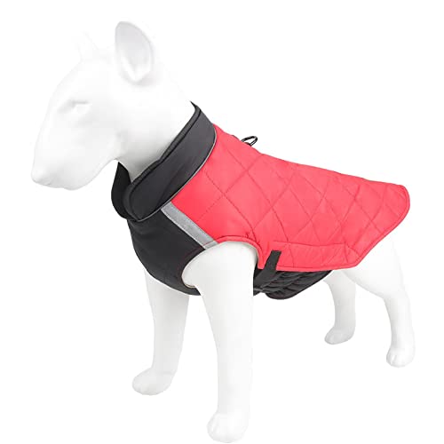 YIZITU Reflektierende Hundeweste Für Gehen Nachts Anti Urin Hundemantel Winterkleider Jacke Haustiermantel Mit D Ringkleidung Jacke von YIZITU