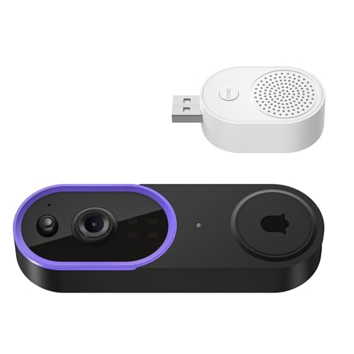 Video-Türklingel mit Nachtsichtbarkeit und Echtzeit-Bewegungserkennung für Home Security Remote-Systeme, Zwei-Wege-Funkgerät, intelligente Türklingel von YIZITU