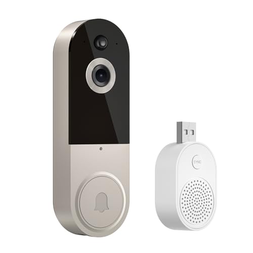 Video-Türklingel mit Nachtsichtbarkeit und Echtzeit-Bewegungserkennung für Home Security Remote-Systeme, Zwei-Wege-Funkgerät, intelligente Türklingel von YIZITU