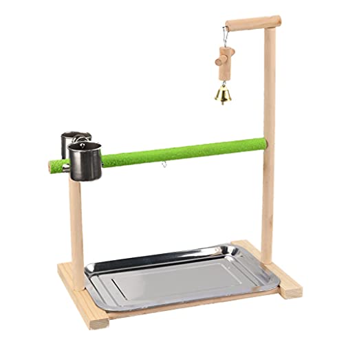 YIZITU Vogelperch Stand Spielzeug Natürlicher Holz Papageien Spielplatz Fitnesszubehör Für Shot Cockatiel Conure Finch Mit Fütterungstasse Bird Spielplatz YIZITU Vogelperch Stand Spielzeug Natürlicher Holz Papageien Spielplatz Fitnesszubehör Für Shot Cockatiel Conure Finch Mit Fütterungstasse Bird Spielplatz von YIZITU