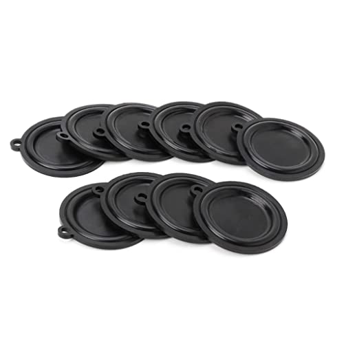 YIZITU 10 Stück 45 mm/50 mm langlebige Druckmembran für Warmwasserbereiter-Zubehör, Wasseranschluss-Heizungsteile, schwarze Warmwasserbereiter-Membran von YIZITU