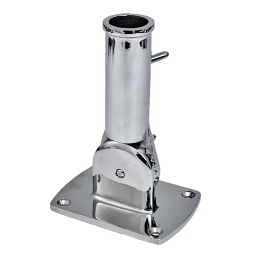 YIZITU 180 ° Flaggenstangenhalterungsmontage Verstellbarer Flaggenhalter Edelstahl Außenstangenhalterhalter Edelstahl Aus von YIZITU