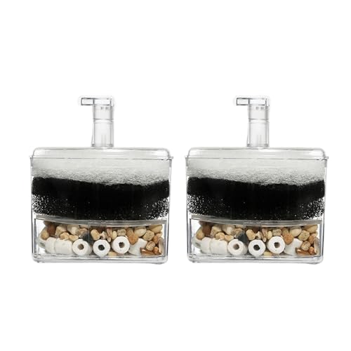 YIZITU 2 Stück Aquarium Filter Biofilter für Süßwasser und Salzwasser Fischtank Filter Baumwolle Filter Kartuschenfilter Sauerstoffversorgung Aquarium Filter von YIZITU