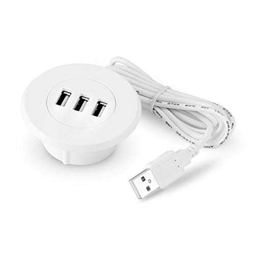 YIZITU 2-Zoll Öffnung Mit Öse USB 2.0-Splitter Mit 3 Anschlüssen HUB Zum Anschließen Von Mobiltelefonen Tablet Geeignet Für Büro Zuhause Schreibtisch Loch ≦ 5 cm Matrizen Für Die Kartenherstellung von YIZITU