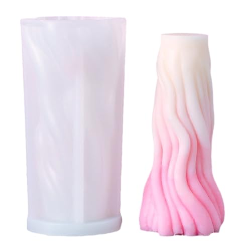 YIZITU 3D Zylinder Kerzenform Kerze Silikonform Kuchen Harz Formen 3D Kunst Wachs Kerze Herstellung Form Silikon Handgemachte Seife von YIZITU