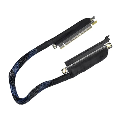 YIZITU Ausrichtung Der Linken PCIE5.0 X16 Graphics Card Extender Verstärktes Braide Kabel 180 Grad Flexible Routing Lösung von YIZITU