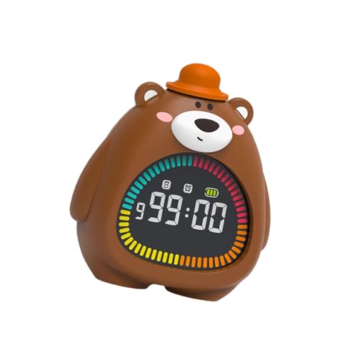 YIZITU Bärenform Wecker Mit Nachtlicht Timer Funktion Weiche Leuchten Silikone PVC Safe Für Kinder Schlafzimmer Home Decors Timer Funktion Schlafzimmeruhr von YIZITU
