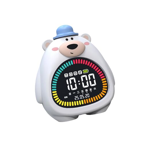 YIZITU Bärenform Wecker Mit Nachtlicht Timer Funktion Weiche Leuchten Silikone PVC Safe Für Kinder Schlafzimmer Home Decors Timer Funktion Schlafzimmeruhr von YIZITU